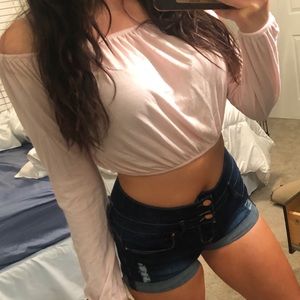 Forever 21 long sleeve crop top